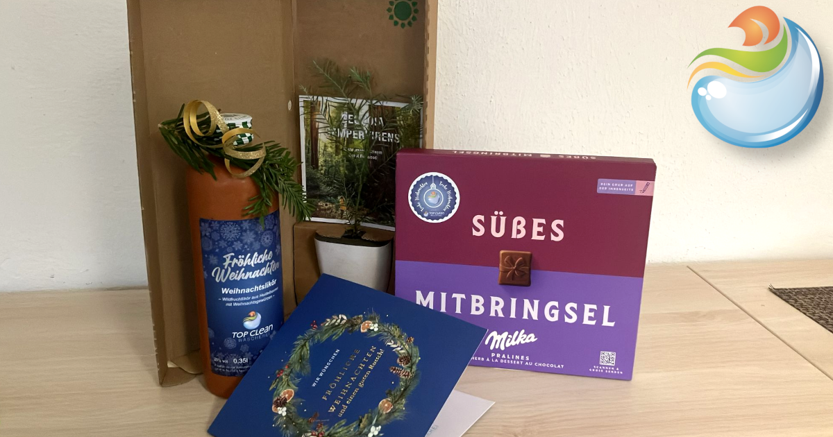 Kundenpräsente der Top Clean Wäscherei zu Weihnachten